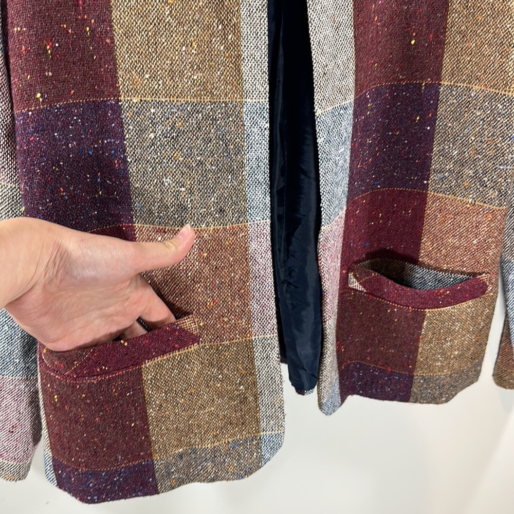 Willow Ridge Blazer Jacket Tweed Autumnal Plaid Wool Blend Vintage - Picture 3 of 8